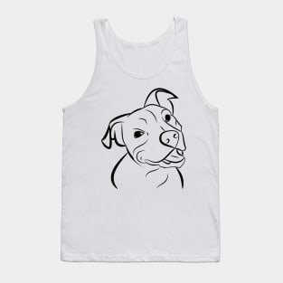 Dog, pit bull, dog head Tank Top